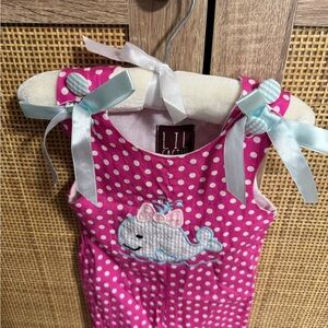 Lil Cactus Pink Polka Dot Whale Dress